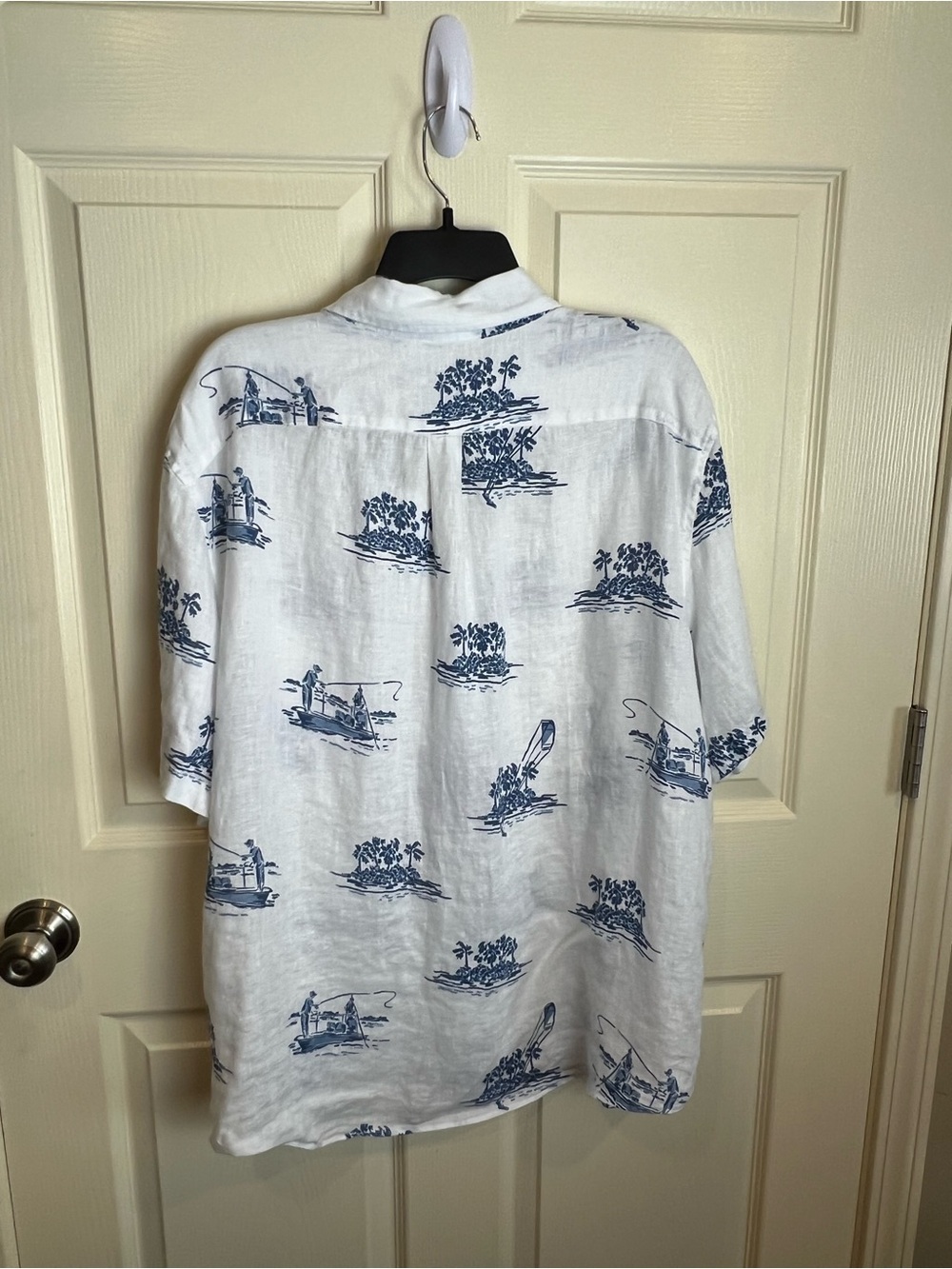 Vineyard Vines Men’s Linen Classic fit Murray White Button-Down Shirt Fishing XL - Picture 7 of 12